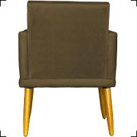 Poltrona Nina Com Base Suede Cores Pé Palito 30cm Castanho - 2
