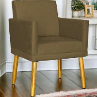 Poltrona Nina Com Base Suede Cores Pé Palito 30cm Castanho - 5