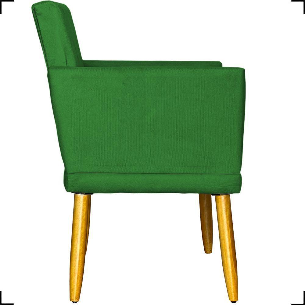 Poltrona Nina Com Base Suede Cores Pé Palito 30cm Castanho - 4