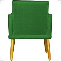 Poltrona Nina Com Base Suede Cores Pé Palito 30cm Castanho - 6