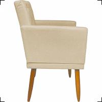 Kit 2 Poltronas Decorativa Para Sala Recepção Nina Capitonê Suede Cores Pé Palito