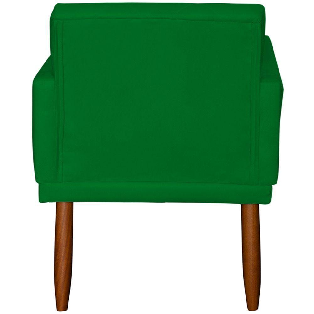 Kit 2 Poltronas Decorativa Para Sala Recepção Beatriz Suede Cores Pé Palito Castanho - 4