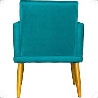 Poltrona Nina Com Base Suede Cores Pé Palito 30cm Castanho - 6