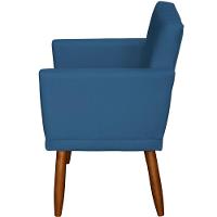 Kit 2 Poltronas Decorativa Para Sala Recepção Beatriz Suede Cores Pé Palito Castanho