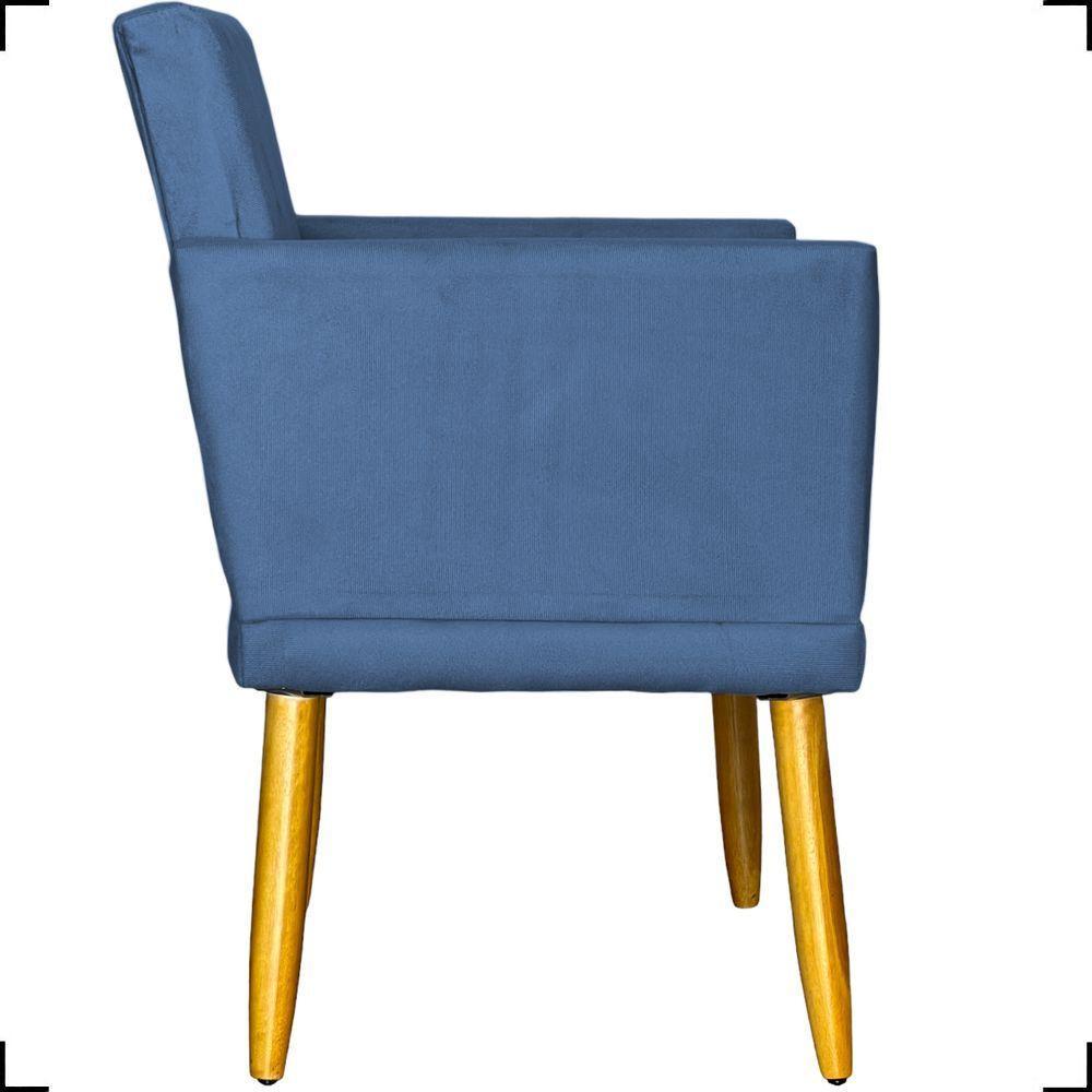 Poltrona Nina Com Base Suede Cores Pé Palito 30cm Castanho - 4