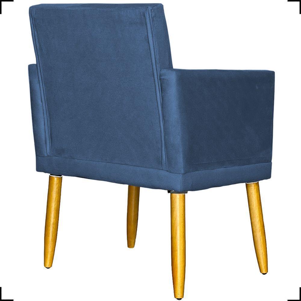 Poltrona Nina Com Base Suede Cores Pé Palito 30cm Castanho - 5