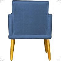 Poltrona Nina Com Base Suede Cores Pé Palito 30cm Castanho - 6