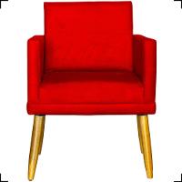 Poltrona Nina Com Base Suede Cores Pé Palito 30cm Castanho - 3