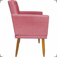 Kit 2 Poltronas Decorativa Para Sala Recepção Nina Capitonê Suede Cores Pé Palito - 5