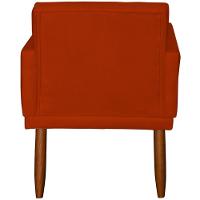 Kit 2 Poltronas Decorativa Para Sala Recepção Beatriz Suede Cores Pé Palito Castanho - 5