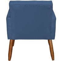Poltrona Decorativa Para Sala Recepção Beatriz Suede Cores Pé Palito Castanho