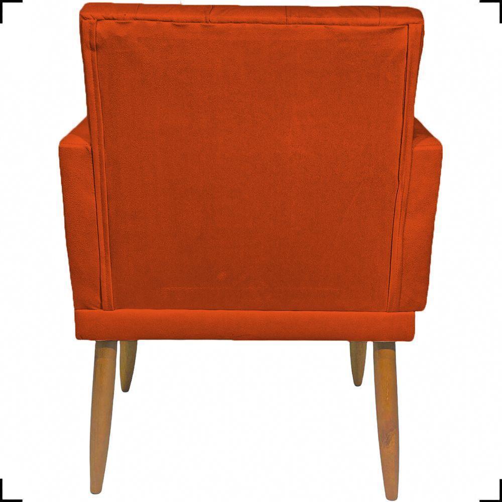 Kit 2 Poltronas Decorativa Para Sala Recepção Nina Capitonê Suede Cores Pé Palito - 5