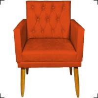 Kit 2 Poltronas Decorativa Para Sala Recepção Nina Capitonê Suede Cores Pé Palito - 2