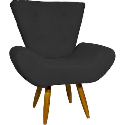 Poltrona Decorativa Emilia Para Sala E Escritório Suede Clique & Decore
