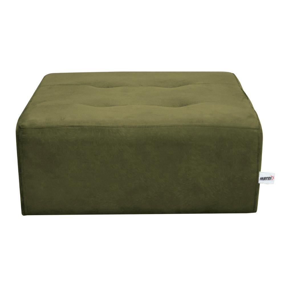 Puff Para Sala Quadrado Com Pés Com Alumínio Chumbo - 5