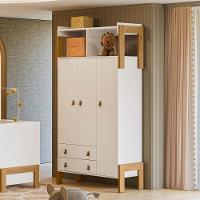 4410 - Comoda 3gav Doce Sonho C/nichobranco Acetinado (4410.3),4375 -g. Roupa 3pts/2gv C/nichobranco Acetinado (4375.3) - 8