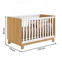 4315 - Berco Mini Cama Q Encanto Slim Freijo Toq/branco Acetinado (4315.35) - 3