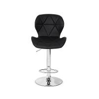 Conjunto 02 Banquetas Slim Couro Pu Regulagem de Altura Preta - 2