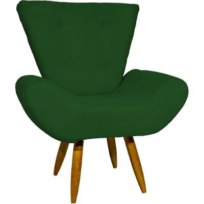 Poltrona Decorativa Para Sala Recepção Manicure Consultório Escritório Emilia Suede