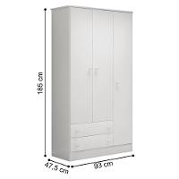 Berço Doce Sonho Branco + Kit Rodízio + Cômoda Sapateira 4g + Guarda-roupa 3p/2g Doce Sonho - 6