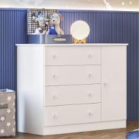 Berço Doce Sonho Branco + Kit Rodízio + Cômoda Sapateira 4g + Guarda-roupa 3p/2g Doce Sonho - 7