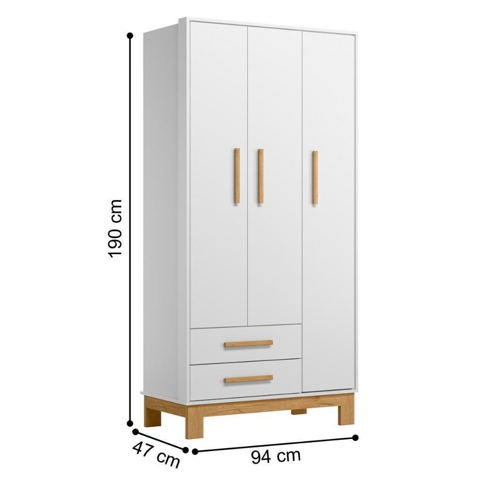 4355- Comoda Sap. 1pt/4gav Q Slim Branco Acetinado (4355.3),4340 - G. Roupa 3pts/2gv Q Slim Branco Acetinado (4340.3) - 10