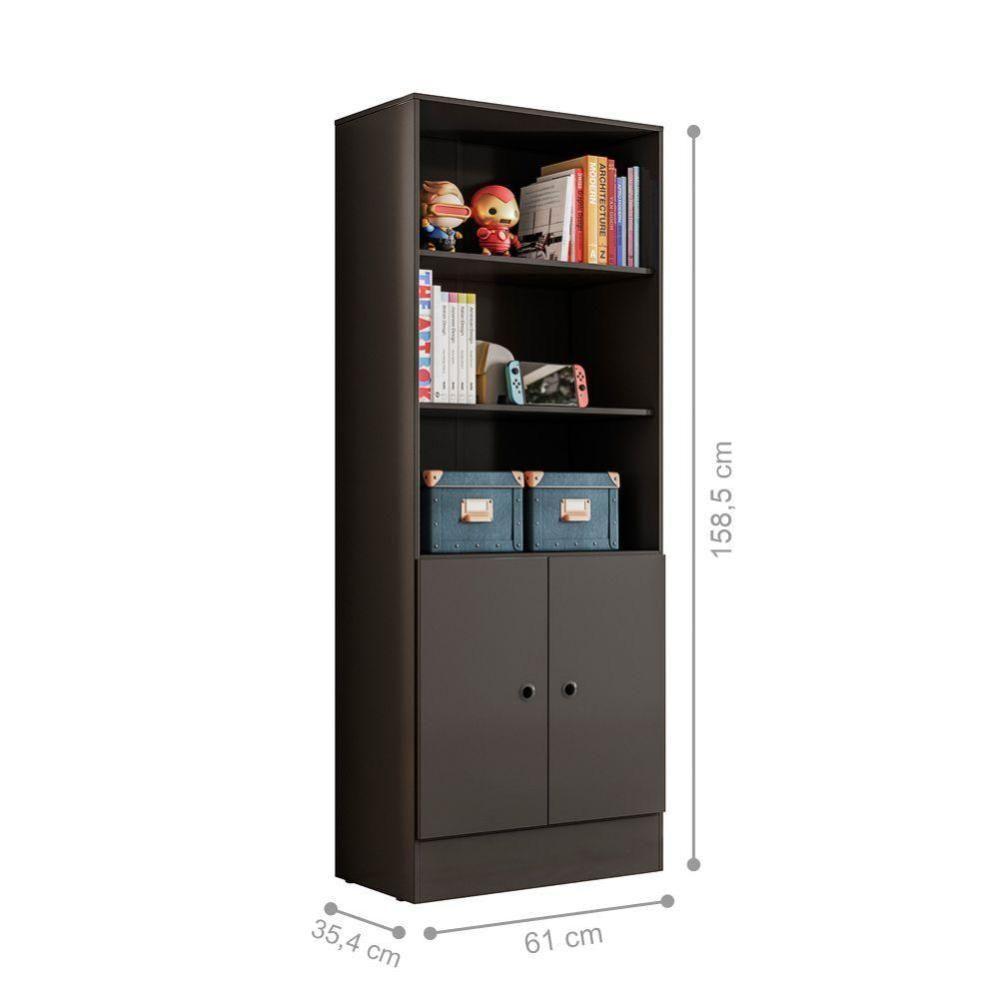 Mesa P/ Escritório E Gamer Preto Fosco (3875.37) + Armario Gamer Preto Fosco (4095.37) - 6