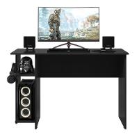 Mesa P/ Escritório E Gamer Preto Fosco (3875.37) + Armario Gamer Preto Fosco (4095.37) - 3