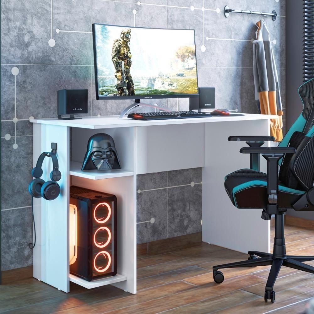 Mesa P/ Escritório E Gamer Branco/branco (3875.5) - 1