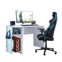 Mesa P/ Escritório E Gamer Branco/branco (3875.5) - 3
