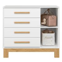 Berço Q Encanto Slim Branco Acetinado + Cômoda Sapateira 4g + Guarda-roupa 3p/2g Q Encanto Slim - 10