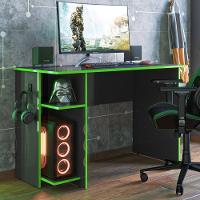 Mesa P/ Escritório E Gamer Preto Fosco/verde (3875.77) - 1