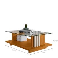 Mesa De Centro Domo Com Design Contemporâneo Cinamomo/off-white - 3