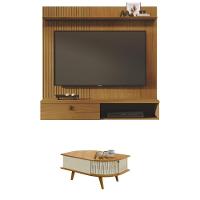 Conjunto Turim C/ Buffet Verona C/ Cristaleira Nina C/ Mesa De Centro Cumaru/opala - 2