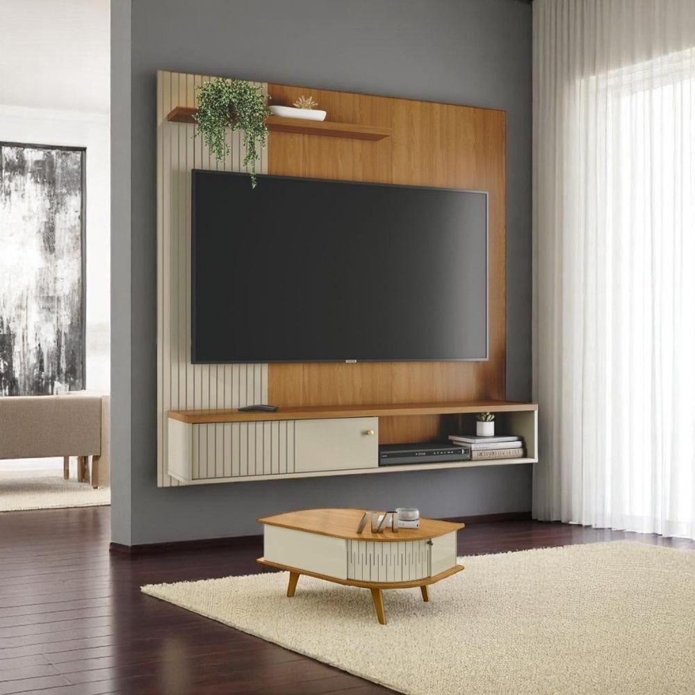 Conjunto Luma Opala C/ Mesa De Centro Nevada Cumaru/opala - 1