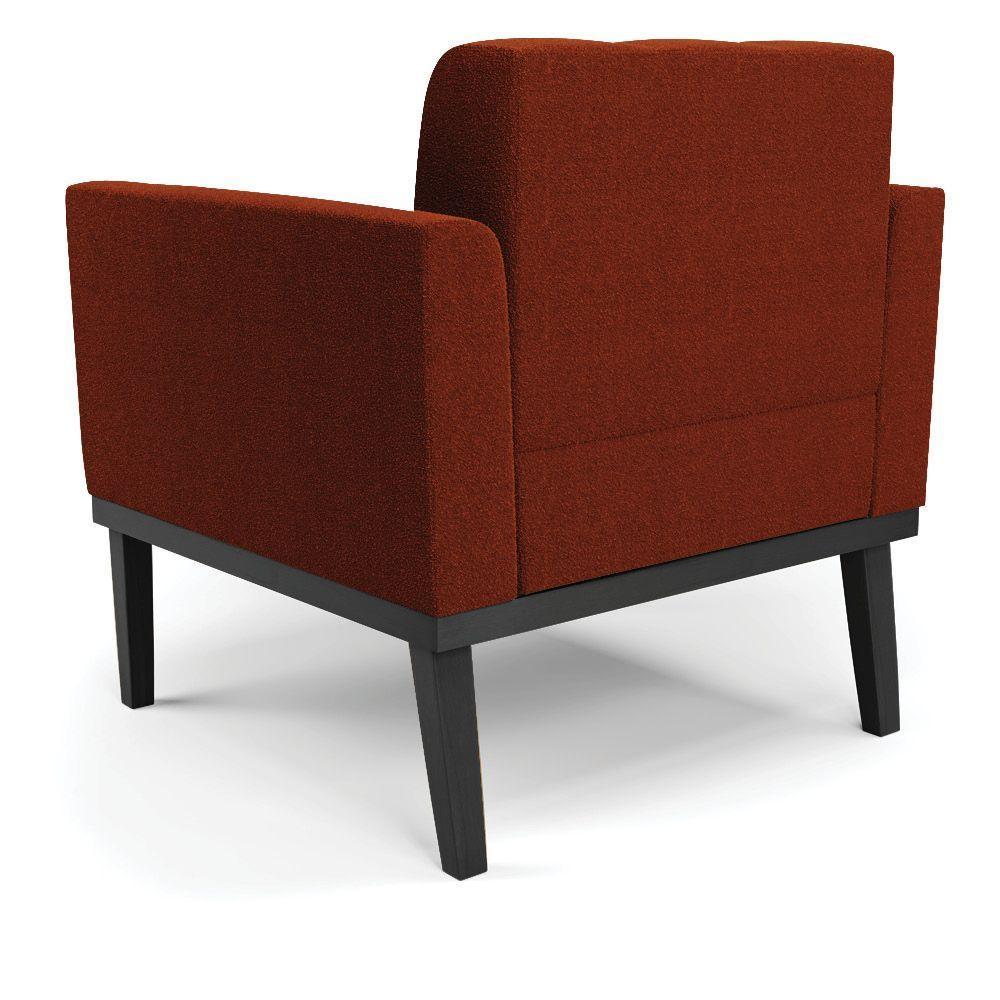 Poltrona Sala Base Madeira Fixa Pto Kit 2 Elisa Bouclê D03 - D?rossi Cor Terra - 8