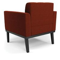 Poltrona Sala Base Madeira Fixa Pto Kit 2 Elisa Bouclê D03 - D?rossi Cor Terra - 8