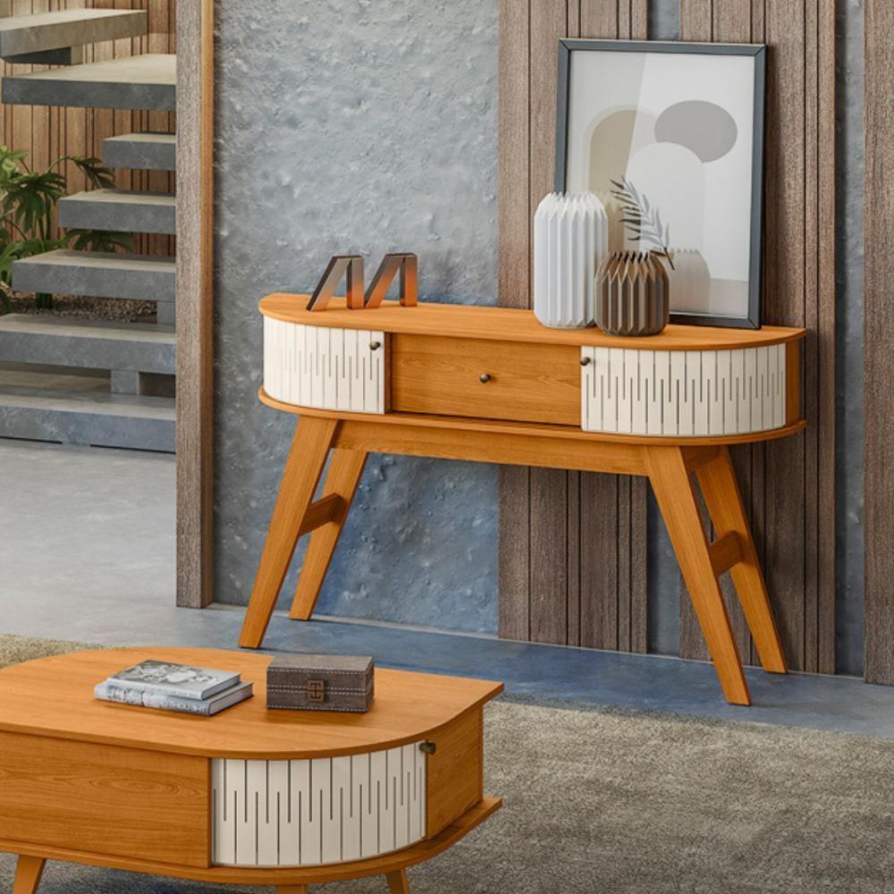 Conjunto Turim C/ Mesa De Centro Nevada Cinamomo/off-white - 6