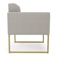 Poltrona Decorativa Industrial Dourado Kit 2 Elisa Bouclê D03 - D?rossi Cor Cinza - 6