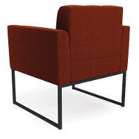 Poltrona Decorativa Industrial Preto Kit 2 Elisa Bouclê D03 - D?rossi Cor Terra - 7