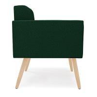 Poltrona Sala Estar Pé Palito Natural Kit 2 Elisa Bouclê D03 - D?rossi Cor Verde - 6