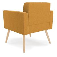 Poltrona Sala Estar Pé Palito Natural Kit 2 Elisa Bouclê D03 - D?rossi Cor Mostarda - 7