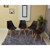 Conjunto Mesa Retrátil Branca e 4 Cadeiras Leda Preta - 2