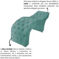 Maca Estofada Estética Cílios Salão Spa Suede Yasmim Azul Tiffany - 5