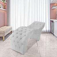 Maca Estofada Estética Cílios Salão Spa Suede Hellen Branco - 1