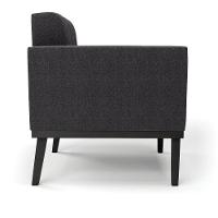 Poltrona Sala Base Madeira Fixa Pto Kit 2 Elisa Bouclê D03 - D?rossi Cor Grafite - 6