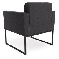 Poltrona Decorativa Industrial Preto Kit 2 Elisa Bouclê D03 - D?rossi Cor Grafite - 6