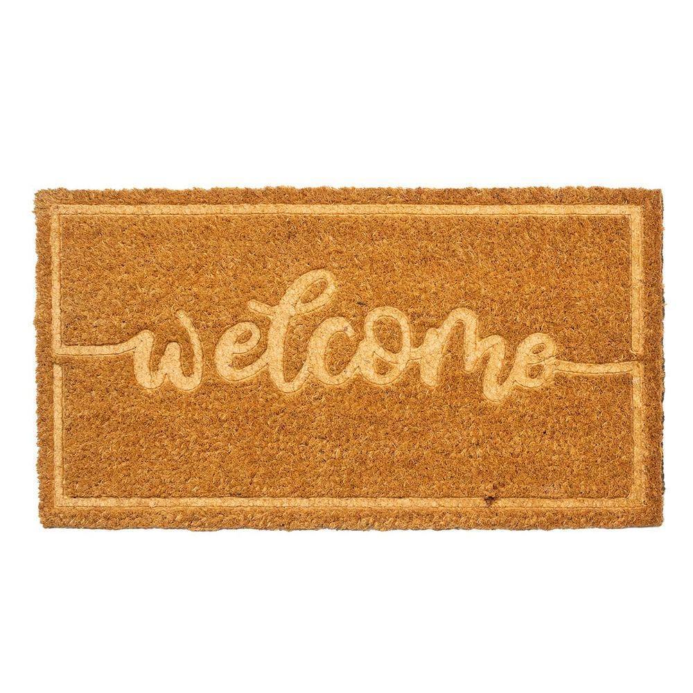 Capacho Fibra De Coco Ruby 22 Bege 0,33x0,60m - 1