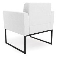 Poltrona Decorativa Industrial Preto Kit 2 Elisa Bouclê D03 - D?rossi Cor Off White - 3