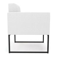 Poltrona Decorativa Industrial Preto Kit 2 Elisa Bouclê D03 - D?rossi Cor Off White